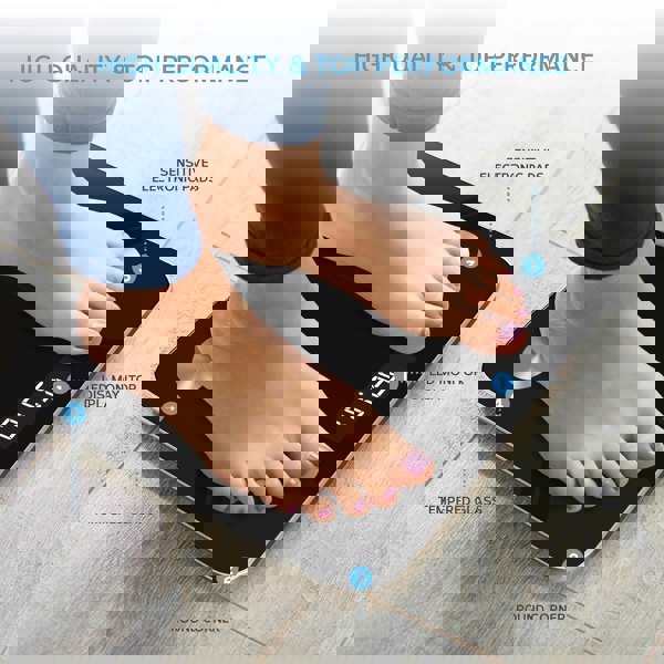 Get Fit Smart Bathroom Scales Digital Body Weighing Scale Connect IOS/Android