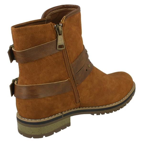 Spot On Ladies Spot On Low Heel Ankle Boots F50708