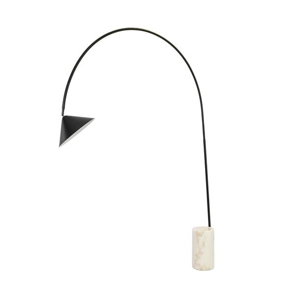Angel Cerdá Black steel floor lamp with porcelain marble base 8104