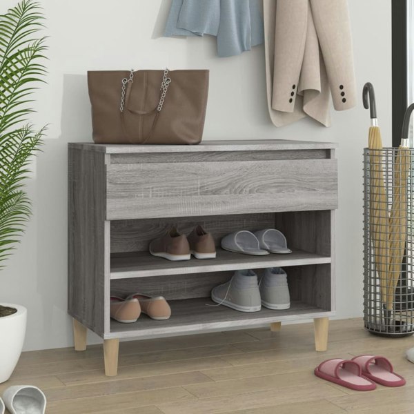 Berkfield Shoe Cabinet Grey Sonoma 70x36x60 cm Engineered Wood