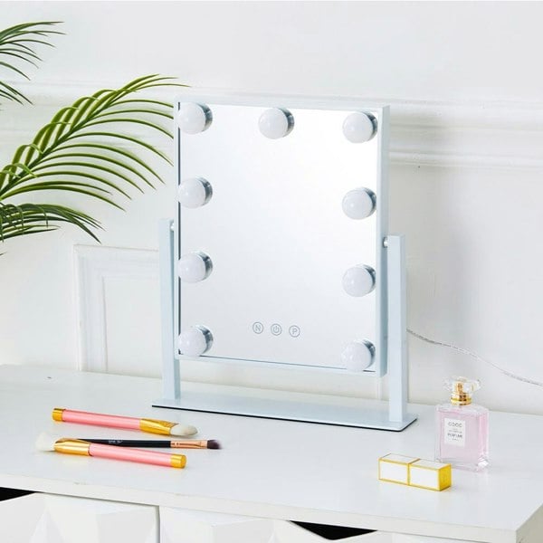 LED Lighted Vanity Mirror with 14 Bulbs for Dressing Room and Bedroom Living and Home