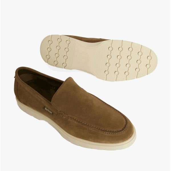 Barbour Barbour CARTY Mens Loafer Shoes Taupe Suede