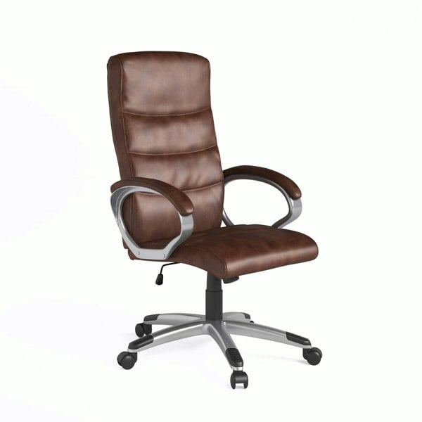 Dorel Home Hampton office chair in brown leather