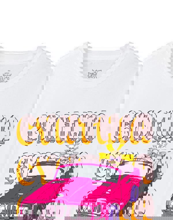 Rugrats Womens White Cynthia Car Short Sleeved T-Shirt