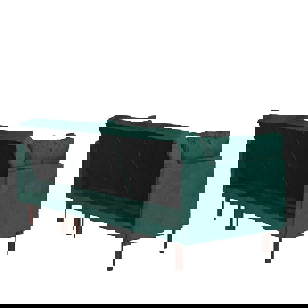 Dorel Home Clair sectional Sofa Bed in green velvet