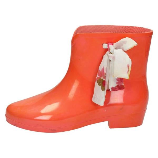 Spot On Ladies Spot On Tied Bow Detail Ankle Wellington Boots X1187