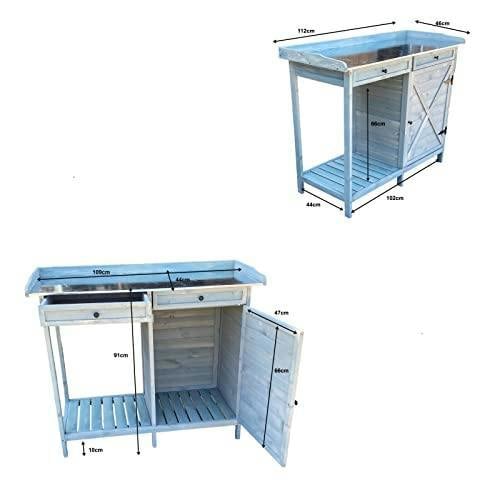HYGRAD BUILT TO SURVIVE Large Wooden Potting Bench with Drawers & Cabinet | HYGRAD®