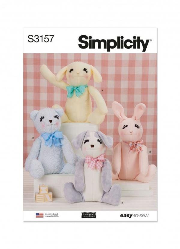 Simplicity Sewing Pattern 3157, Toys OS (One Size) - Easy