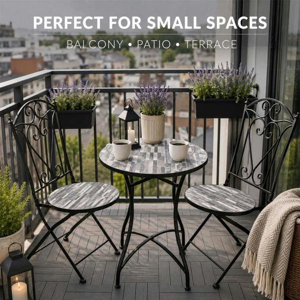 60cm Cascade Mosaic Bistro Set image 7