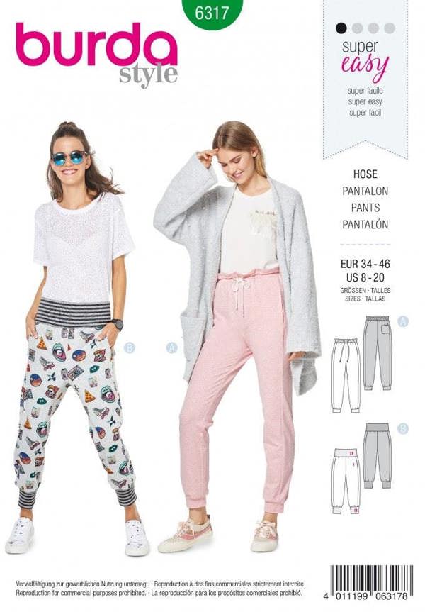 Burda Sewing Pattern 6317 Trousers For Women, 8 to 20 - Easy