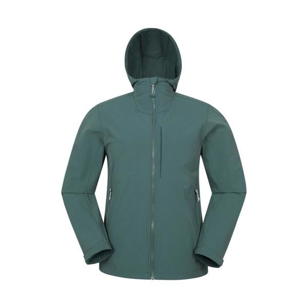 Mountain Warehouse Mens Retreat Packable Soft Shell Jacket - Green - 