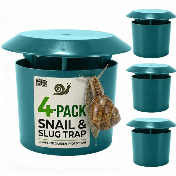 My Garden Outdoor Living Snail and Slug Trap Eco Friendly Non-toxic Plastic Pest Catcher Box Safe Outdoor Gardening flowers Pack of 4
