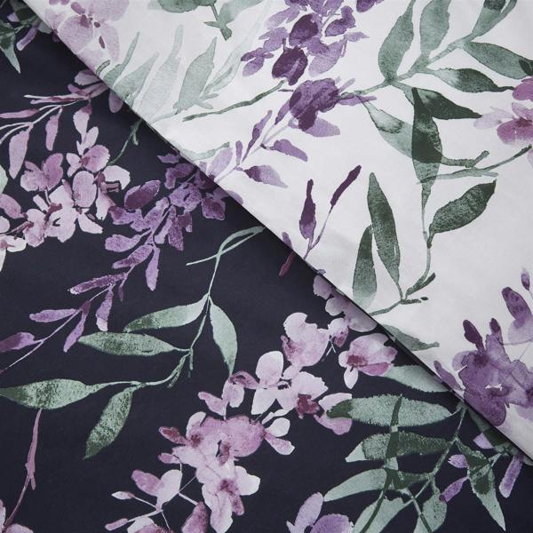 Wisteria White/Navy Duvet Cover Set