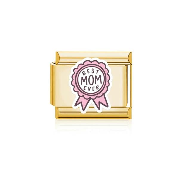 Serafina Best Mom Ever Badge | Italian Style Bracelet Charm