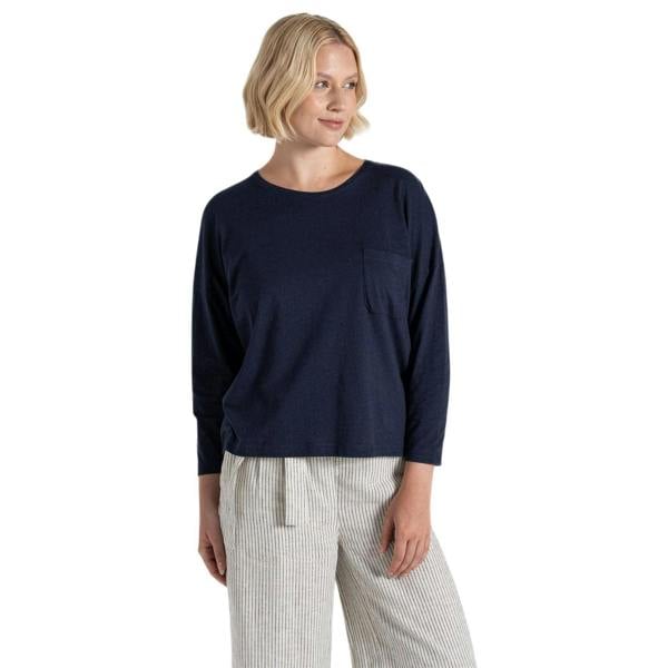 Craghoppers Womens/Ladies Emere Long-Sleeved T-Shirt - Blue Navy - 