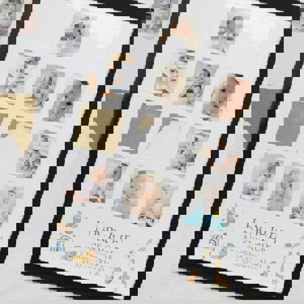 Personalised Memento Company Personalised Animals Black Multi Photo Frame