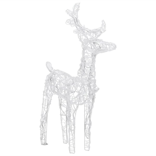 Berkfield Reindeers & Sleigh Christmas Decoration 160 LEDs 130 cm Acrylic