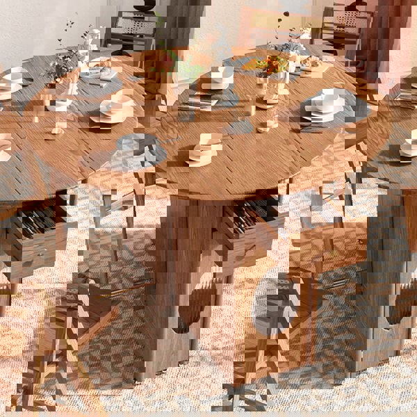 Ainsley Folding Extendable Dining Table, Wood with dining table fold down