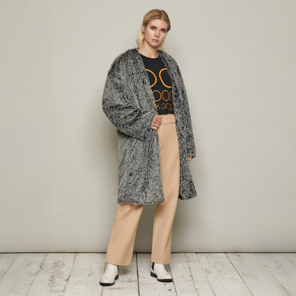 Bo Carter Anja Faux Fur Coat - Black