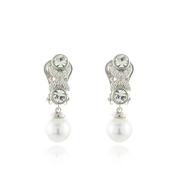 Cachet London Petra Silver Clip On Earrings