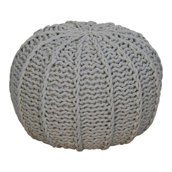 Artisan Furniture Grey Cable Pouffe