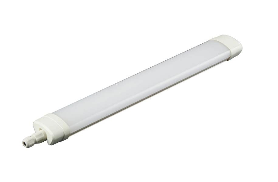 ENER-J Pack of 2 36W LED Triproof Batten Tube Lights, 120cms, 4000K, IP65 Waterproof, No UV and IR Radiation, Super Bright Tube Light