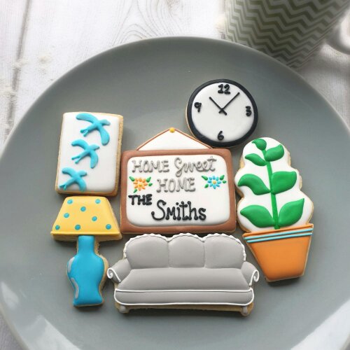 The Cookie Collaboration Personalised New Home Hand-Iced Cookie Gift, Letterbox Present