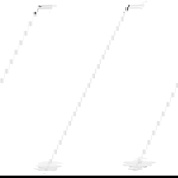 White stainless steel freestanding toilet roll holder