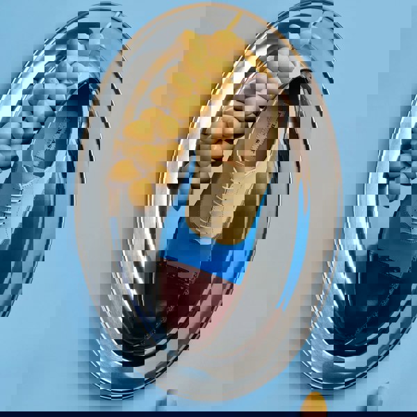 Embassy London Pembroke - Cream & Burgundy & Blue - Men’s Summer Toe Cap Shoe