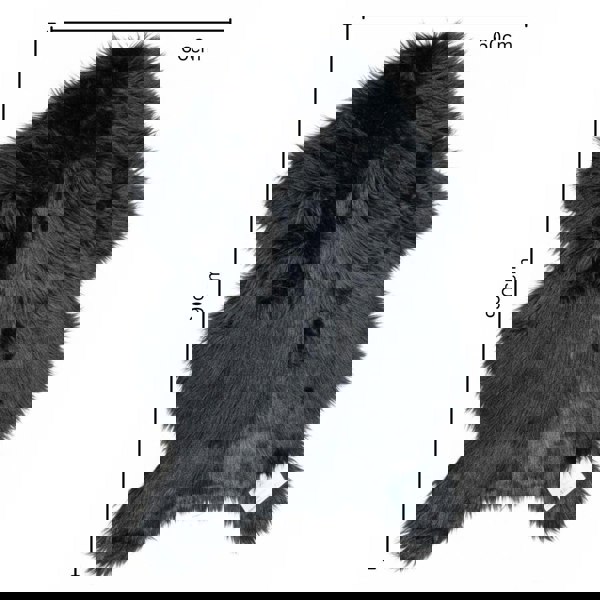 HomeSpace Direct Luxury Faux Rabbit Fur Rug Light Grey