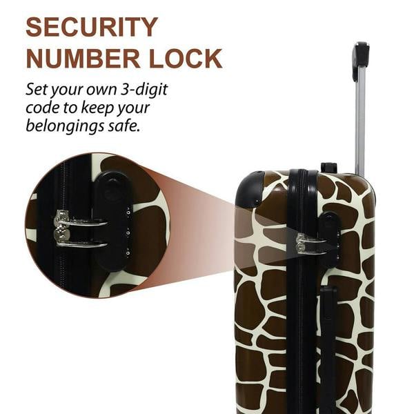 Groundlevel Animal Print 20" Hard Shell Cabin Suitcase Lightweight Spinner Carry On