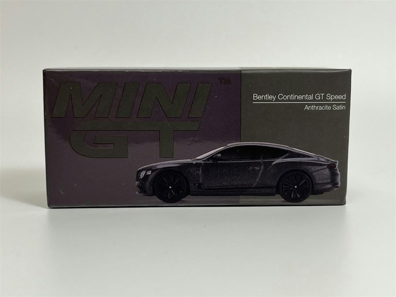 Mini GT Bentley Continental GT Speed 2022 Anthracite Satin LHD 1:64 Mini GT MGT00442L