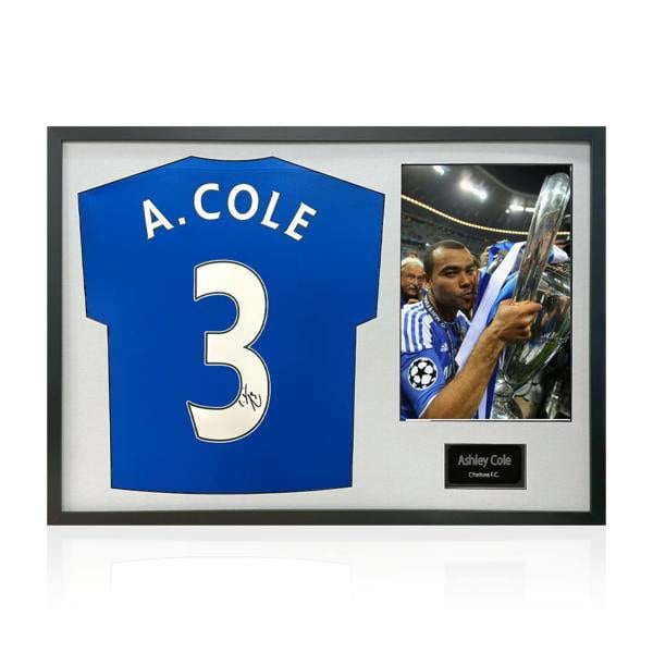 Ashley Cole Signed Chelsea Shirt Classic Frame