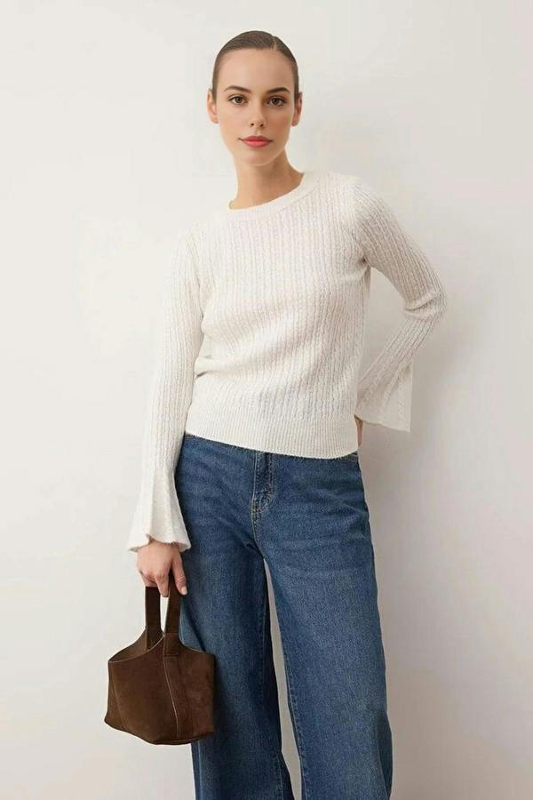 WOVCOR Spanish Sleeve Knitted Sweater