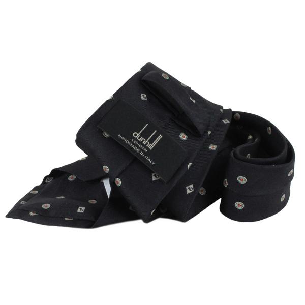 Dunhill silk tie in a monogram pattern