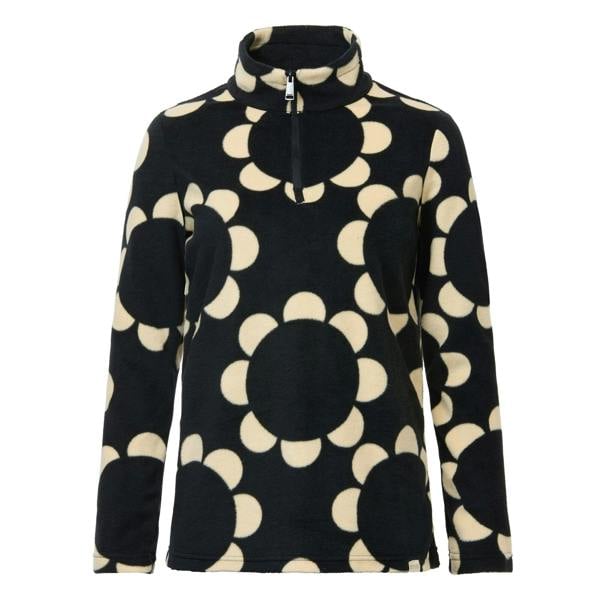 Regatta Womens/Ladies Orla Kiely Daisy Hoop Half Zip Fleece Top - Black - 