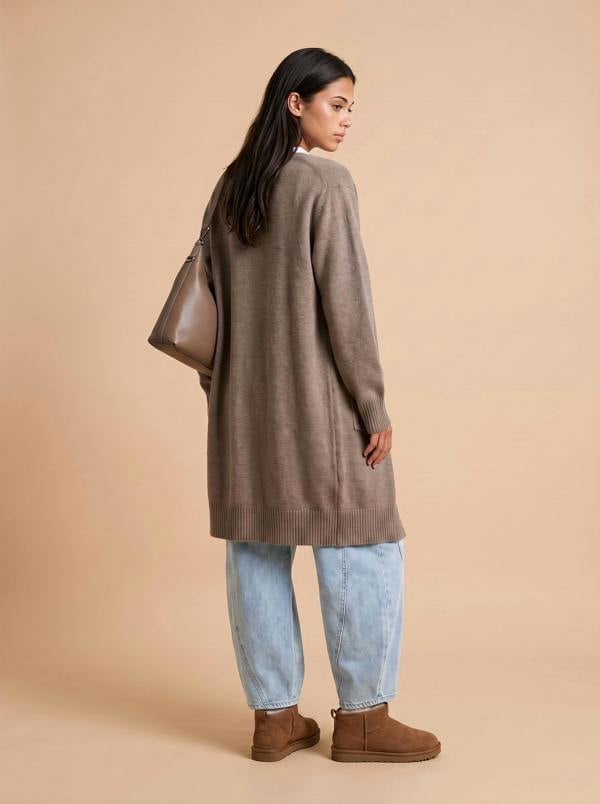 Urban Bliss Longline Patch Pocket Cardigan