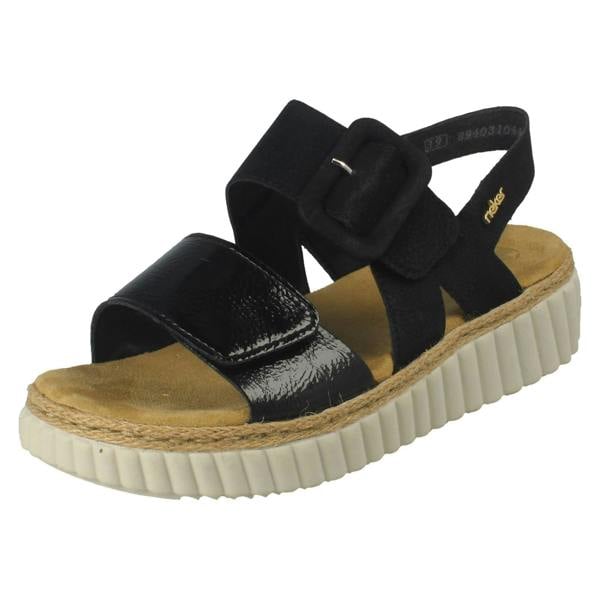 Rieker Ladies Rieker Extra Wide Fit Buckle Detailed Summer Sandals 69260
