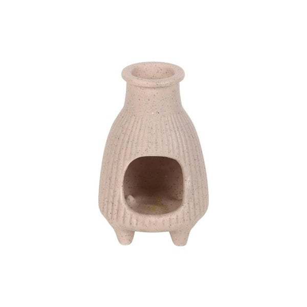 Serano Greige Ribbed Palo Santo Burner