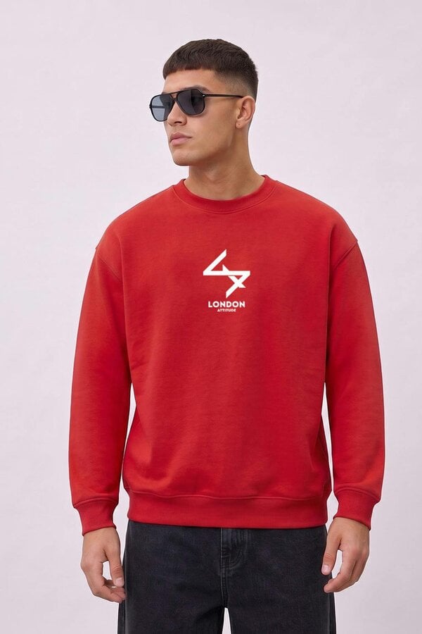London Attitude Relaxed Fit Japanese Inspired Graphic Sweatshirt