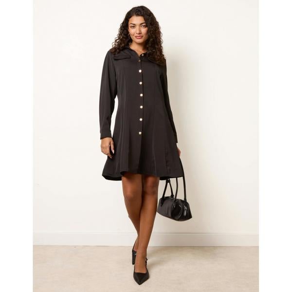 Blue Vanilla Crepe Fit & Flare Mini Dress