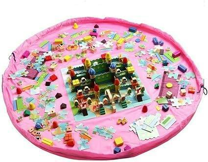 HYGRAD BUILT TO SURVIVE 150cm Large Storage Bag Kids Nursery Play Mat Storage Bag For Toys & Lego Portable & Foldable Play Mat (Blue or Pink)