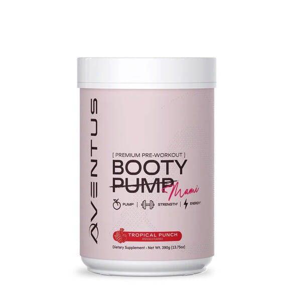 Aventus Supplements Booty Pump - Premium Pre-Workout, Mami Tropical Punch - 390g
