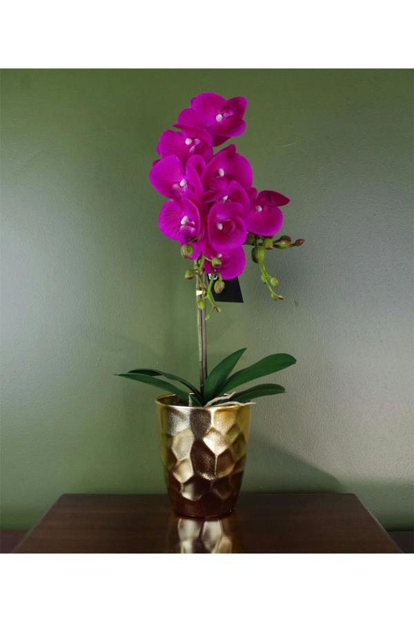 Dyzi 54cm Real Touch Artificial Orchid with 10 Flowers