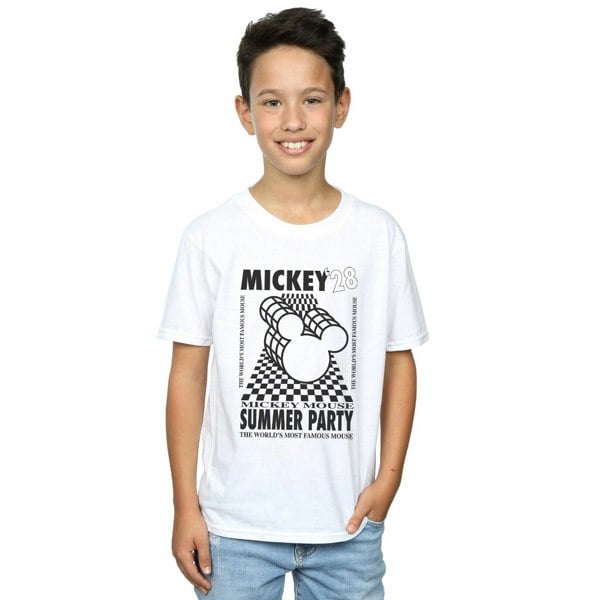 Disney Boys Mickey Mouse Summer Party T-Shirt - White