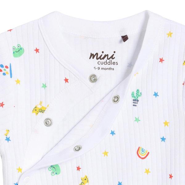 Mini Cuddles Baby Boys 3pk Printed Bodysuits, Multicolour