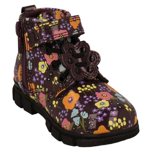 Clarks Girls Clarks Floral Pattern Ankle Boots Evyn Top T