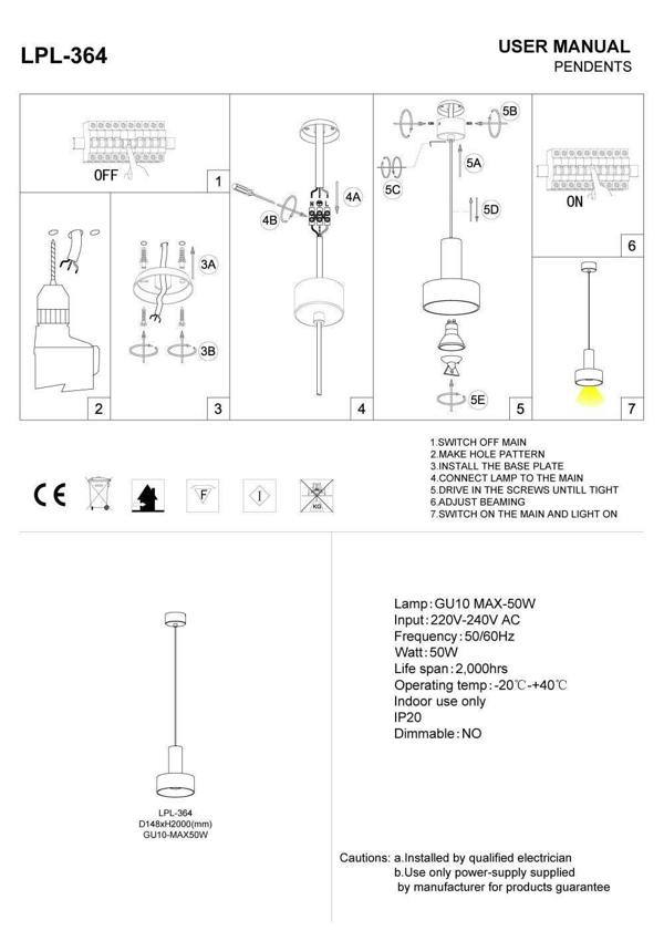 Modern white pendant light installation guide