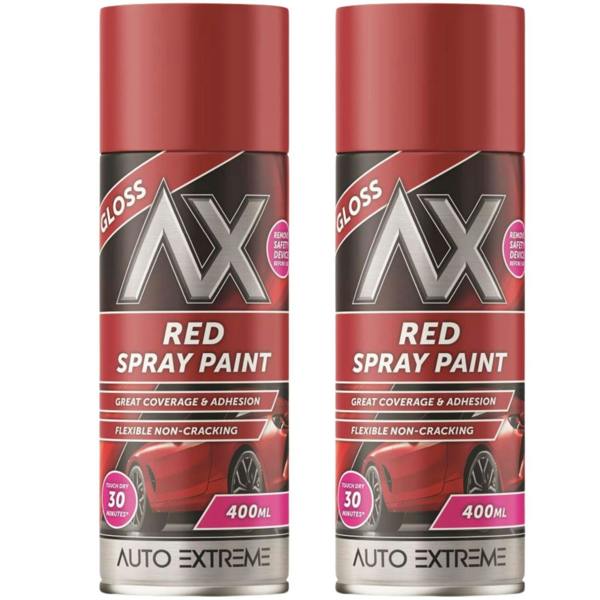 Auto Extreme 2X Auto Extreme Red Gloss Spray Paint 400ml