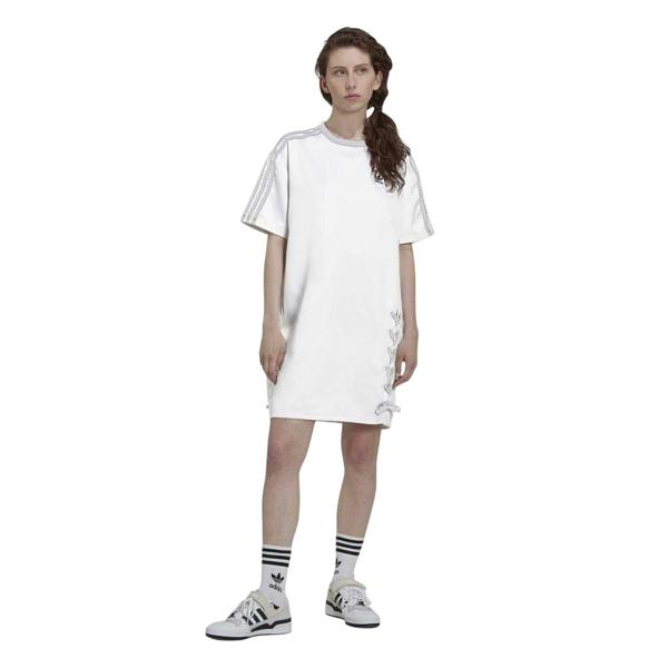 Adidas Womens/Ladies Recycled Polyester T-Shirt Dress - White - 